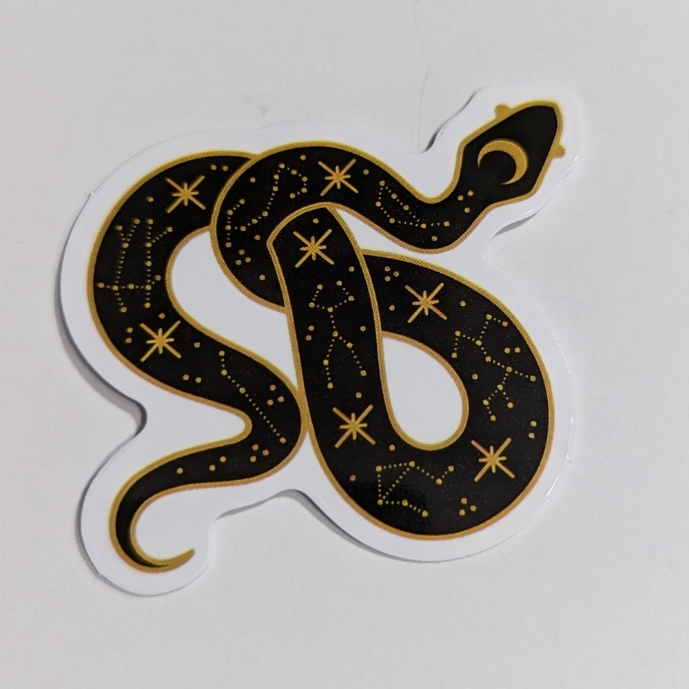 Snake constellation and moon sticker